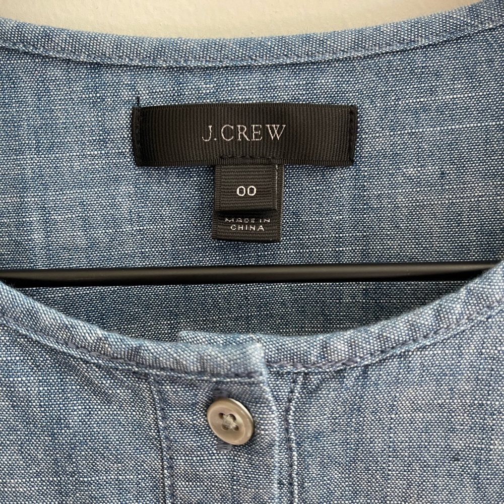 J. Crew Ruffle Chambray Top - Picture 8 of 11